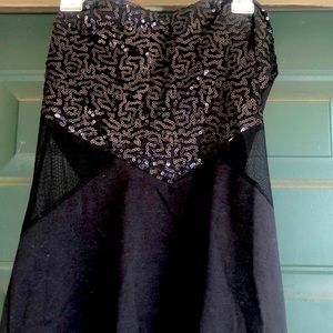 Black sequin mini dress